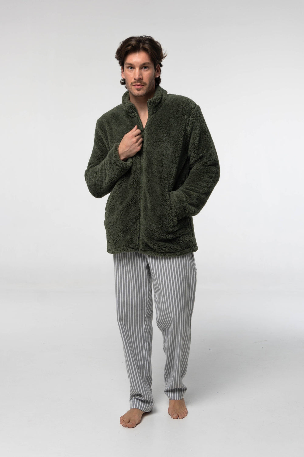 Bata Corta Borrego BH15 Bata Corta Dark Elephant by Little Unicorn Verde S