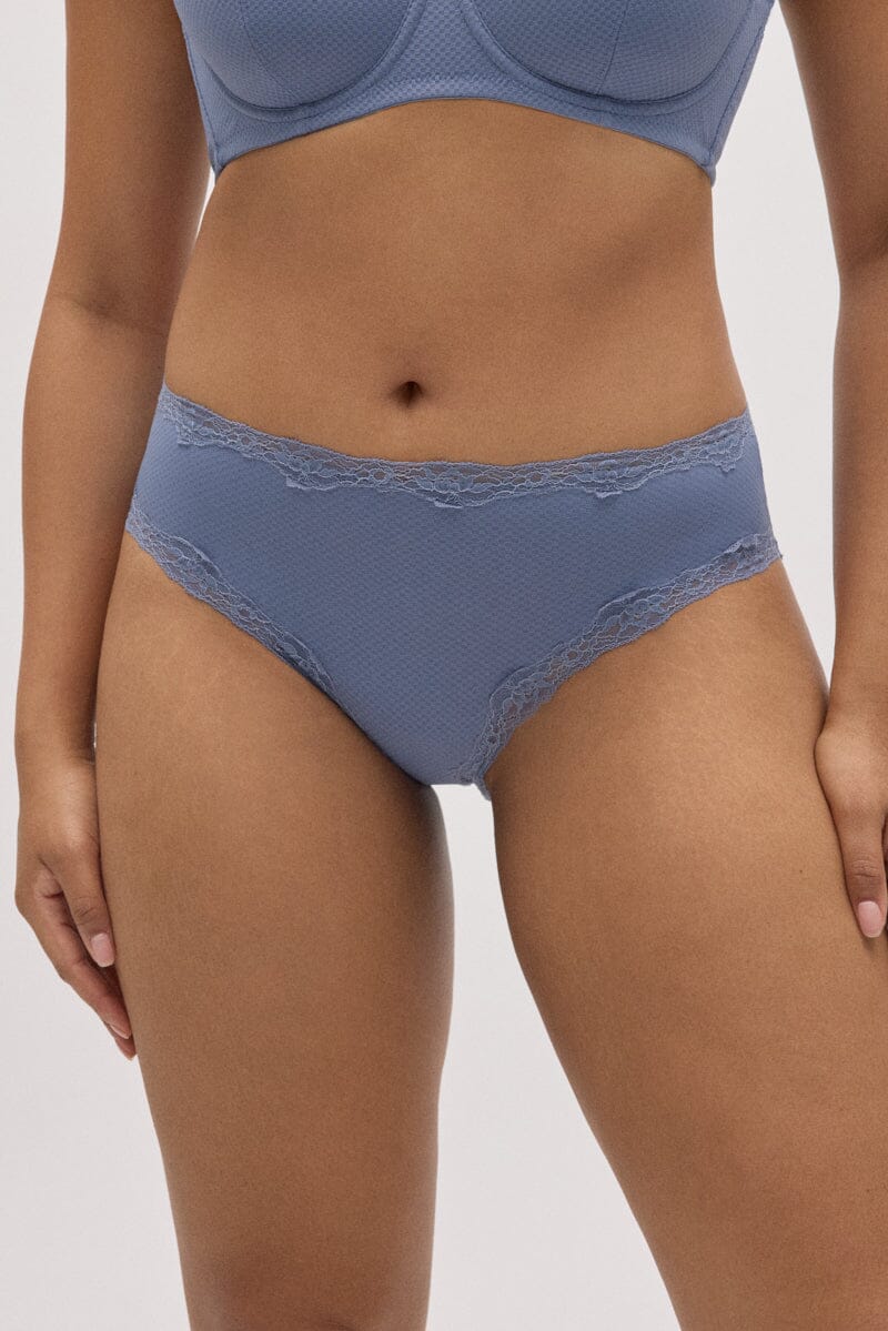BRAGA MIDI 10772 Bragas Midi Ysabel Mora Satin blue S