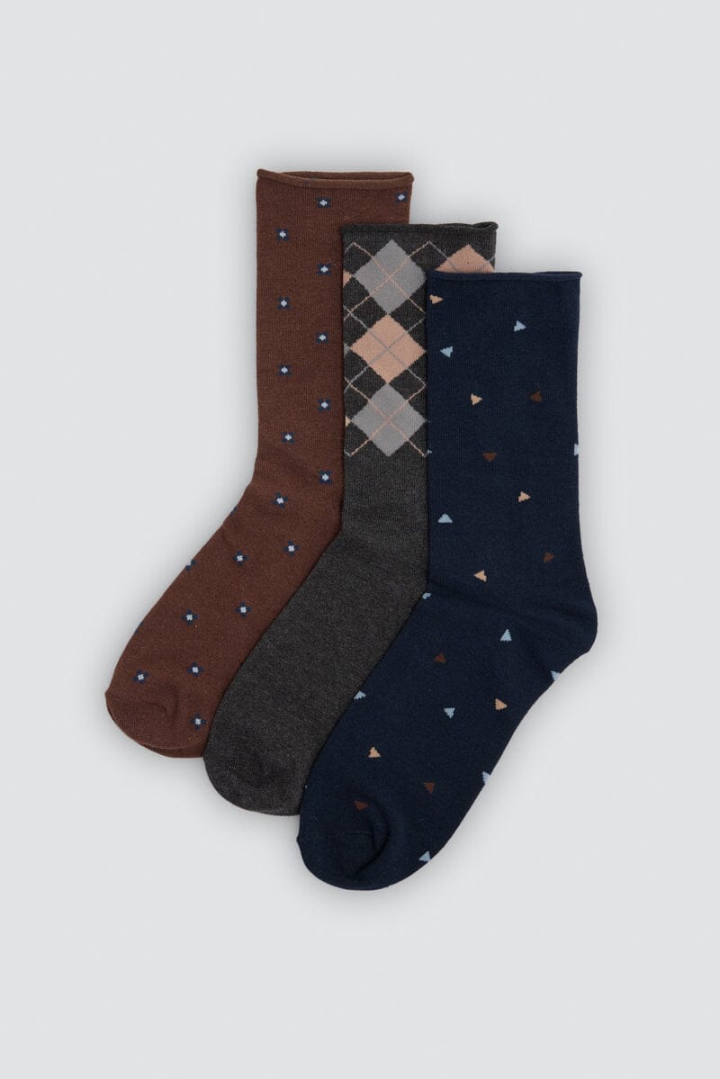 Calcetín Hombre Sin Puño Pack de 3 22108 Calcetines Ysabel Mora