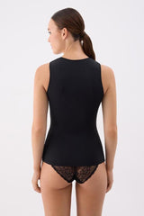 Camiseta interior de tirante ancho con encaje Ysabel Mora 19545 color Negro, vista trasera