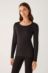 Camiseta térmica básica de mujer Ysabel Mora 70044 en color negro