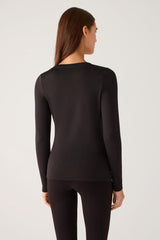 Camiseta térmica básica de mujer Ysabel Mora 70044 en color negro