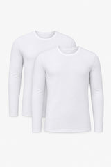 Camiseta térmica Ysabel Mora 70114 de hombre, manga larga, interior afelpado, 94% poliéster y 6% elastano — blanca