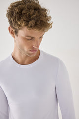 Camiseta térmica Ysabel Mora 70114 de hombre, manga larga, interior afelpado, 94% poliéster y 6% elastano — Blanco, S