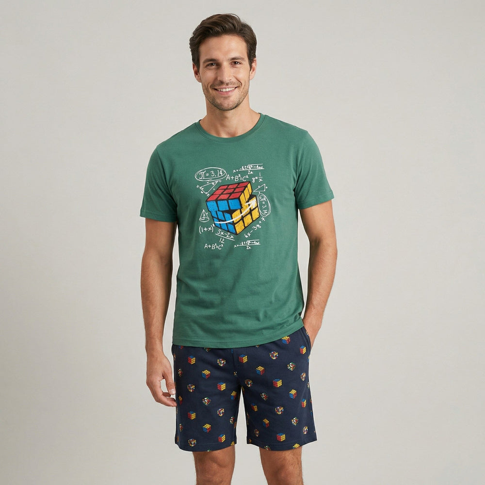 Pijama 3 Piezas Pijama Verano Dark Elephant by Little Unicorn Verde S