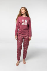 Pijama Algodón Afelpado D828 Pijama Invierno Little Unicorn Fresa S