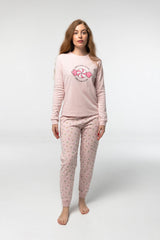 Pijama Algodón Afelpado D835 Pijama Invierno Little Unicorn Rosa S