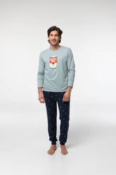 Pijama Algodón Dark Elephant G106 Pijama Invierno Dark Elephant By Little Unicorn Aguamarina S