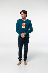 Pijama Algodón Dark Elephant G106 Pijama Invierno Dark Elephant By Little Unicorn Turquesa S