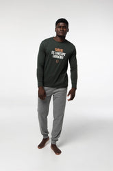 Pijama Algodón Dark Elephant G107 Pijama Invierno Dark Elephant By Little Unicorn Verde S