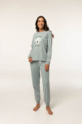 Pijama Algodón Fino D113 Pijama Invierno Little Unicorn Aguamarina S