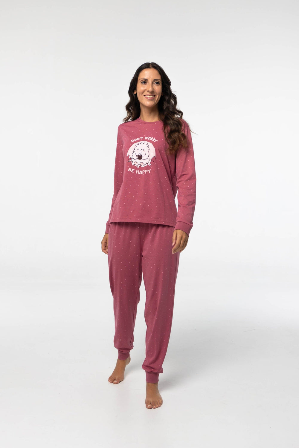 Pijama Algodón Fino D113 Pijama Invierno Little Unicorn Fresa S