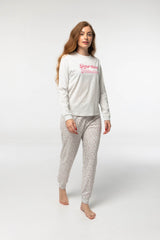 Pijama Algodón Fino D123 Pijama Invierno Little Unicorn Gris Claro S