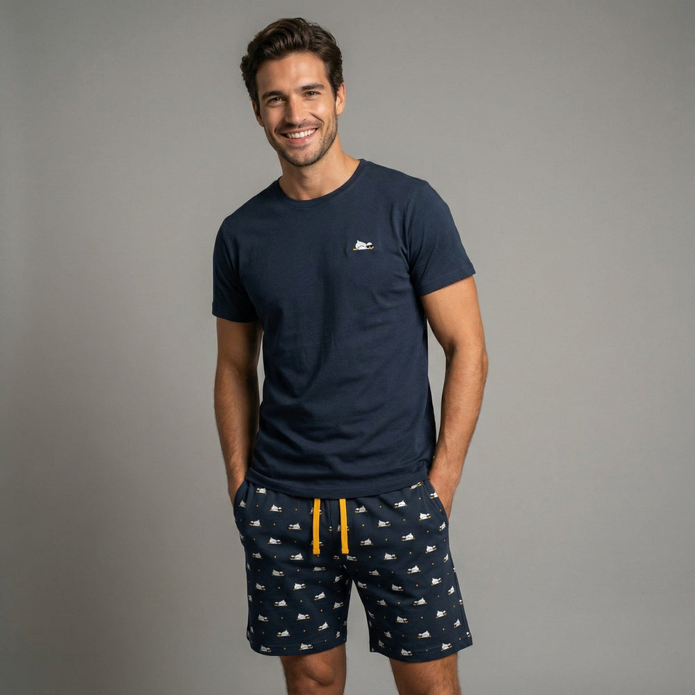 Pijama Corto Pijama Verano Dark Elephant by Little Unicorn Marino S
