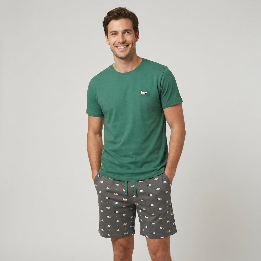 Pijama Corto Pijama Verano Dark Elephant by Little Unicorn Verde S