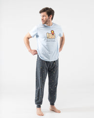 Pijama Hombre 3 Piezas Dark Elephant - V2563 Pijama Verano Dark Elephant by Little Unicorn Azul S