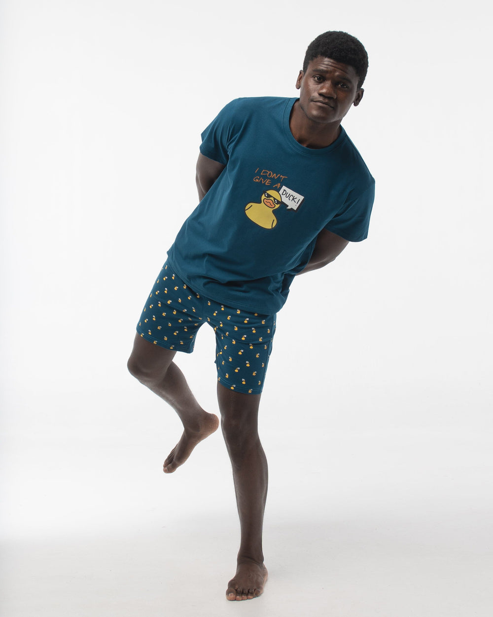 Pijama Hombre Verano Corto Algodón Dark Elephant V2505 Pijama Verano Dark Elephant by Little Unicorn Verde S