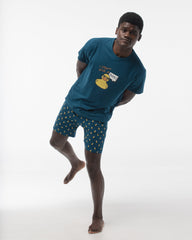 Pijama Hombre Verano Corto Algodón Dark Elephant V2505 Pijama Verano Dark Elephant by Little Unicorn Verde S