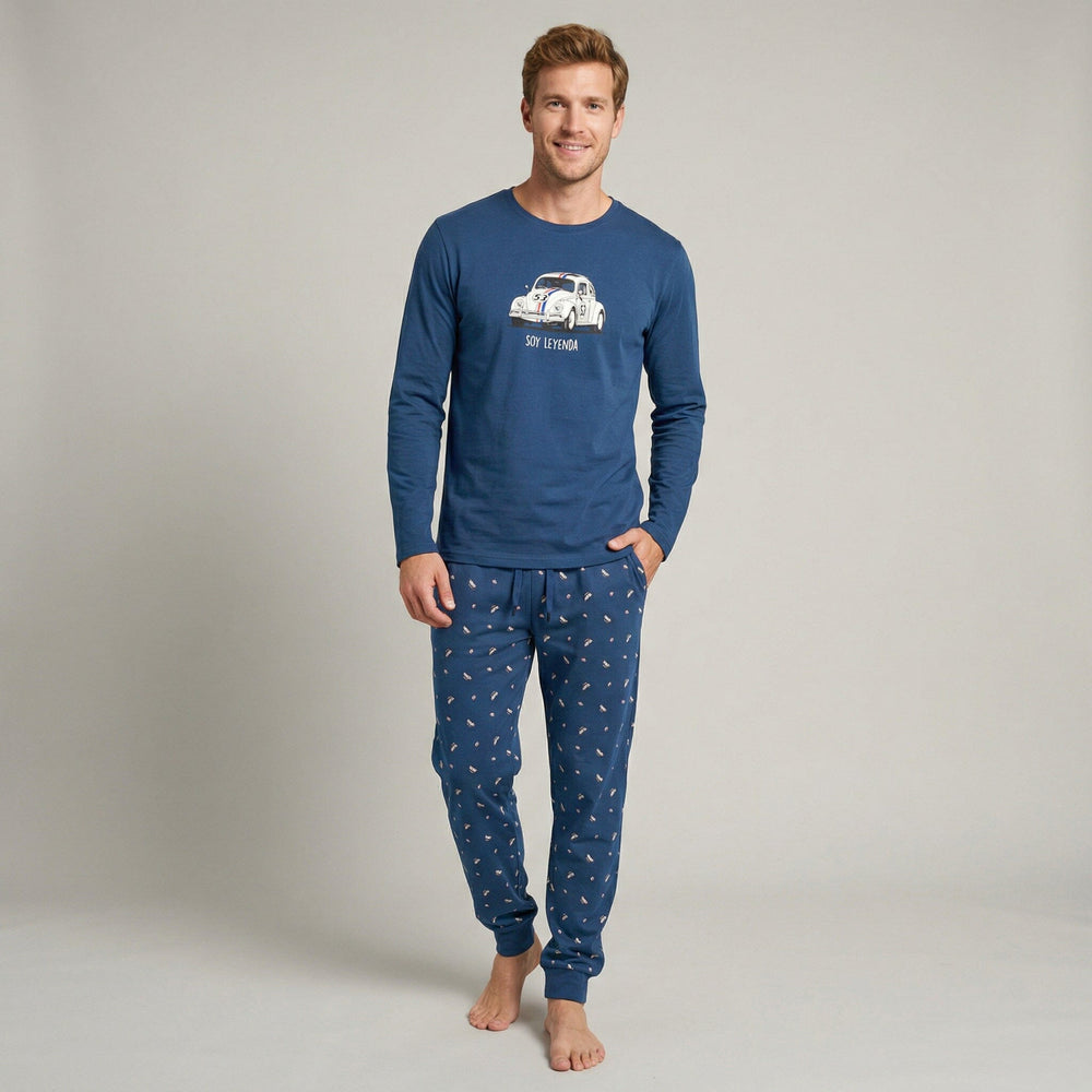 Pijama Largo Pijama Verano Dark Elephant by Little Unicorn Azul S