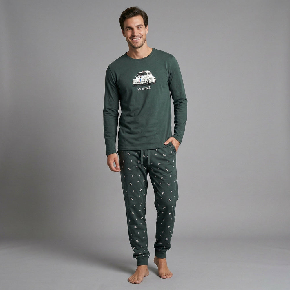 Pijama Largo Pijama Verano Dark Elephant by Little Unicorn Verde S