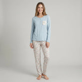 Pijama Largo Pijama Verano Little Unicorn Celeste S