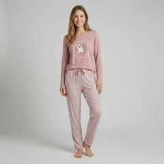 Pijama Largo Pijama Verano Little Unicorn Rosa Empolvado S