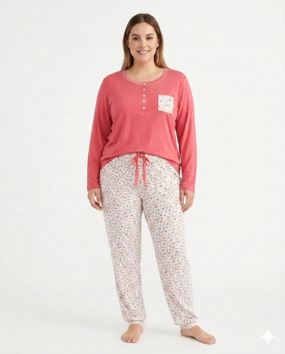 Pijama Largo Tallas Grandes Pijama Verano Little Unicorn Fresa 2XL