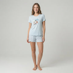 Pijama Manga Corta Modal Pijama Verano Little Unicorn Aguamarina S