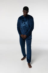 Pijama Microvelur MV003 Pijama Invierno Dark Elephant by Little Unicorn Marino S