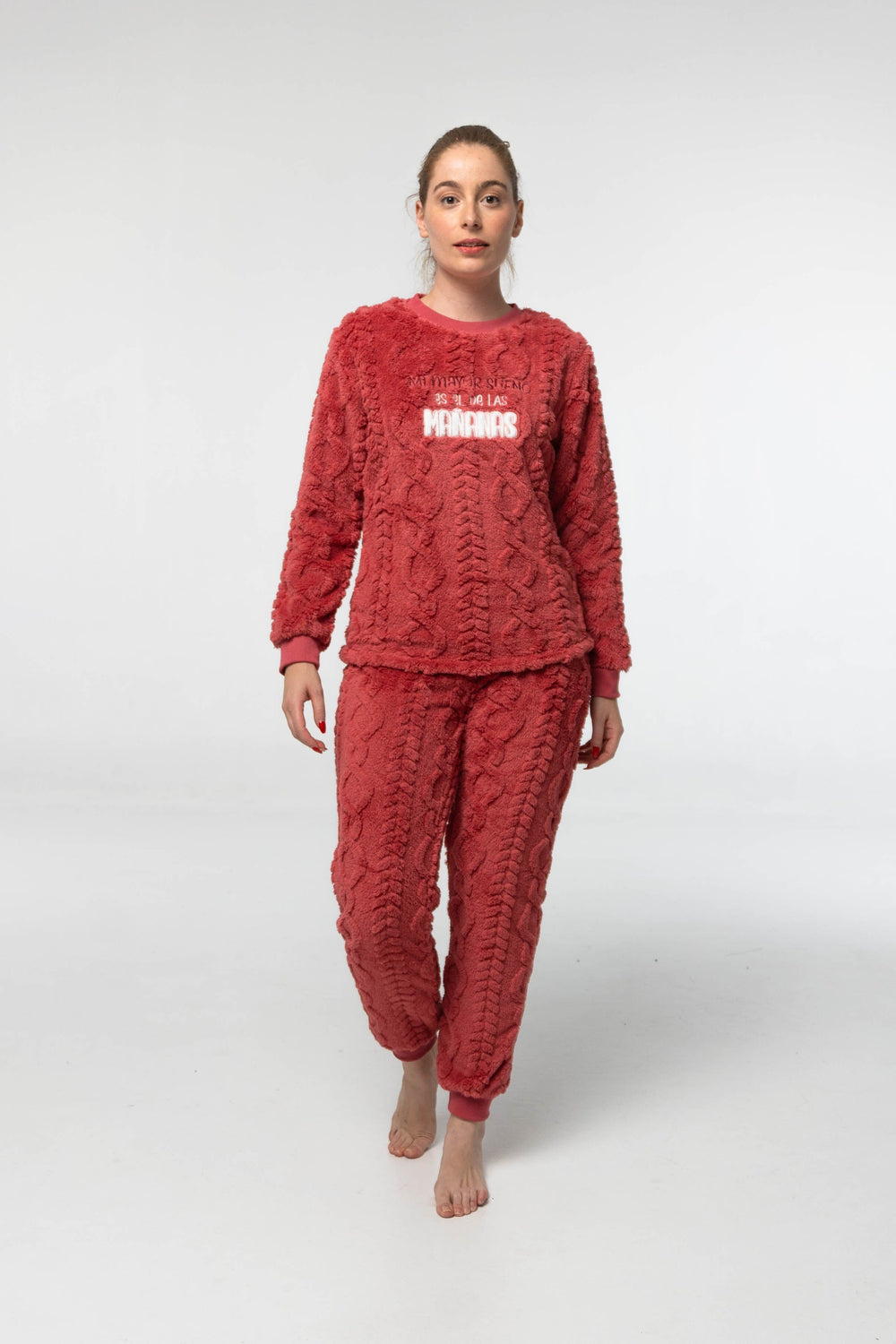 Pijama Mujer Polar D661 - Coralina Extrasuave Pijama Invierno Little Unicorn Fresa S