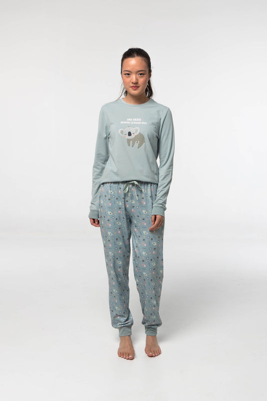 Pijama Mujer Supersoft S102 Pijama Invierno Little Unicorn Aguamarina S