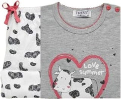 Pijama Niña Algodón Tress 22412 Pijama Invierno Tress Gris 1/2