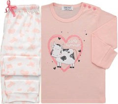 Pijama Niña Algodón Tress 22412 Pijama Invierno Tress Rosa 1/2