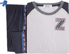 Pijama Niño Algodón Tress 22529 Pijama Invierno Tress Beige jaspeado 7/8