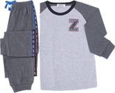 Pijama Niño Algodón Tress 22529 Pijama Invierno Tress Gris Claro 7/8