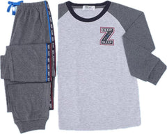 Pijama Niño Algodón Tress 22529 Pijama Invierno Tress Gris Claro 7/8