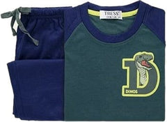 Pijama Niño Tress 215004 Pijama Invierno Tress Verde 1/2
