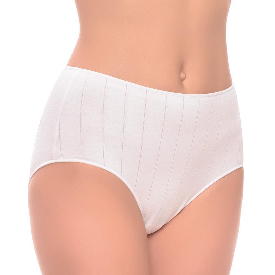 Braga Algodon con listas Blanca Naiara - Lenceria Yoli