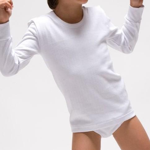 Camiseta Infantil Manga Larga 100% Algodón Camiseta Rapife