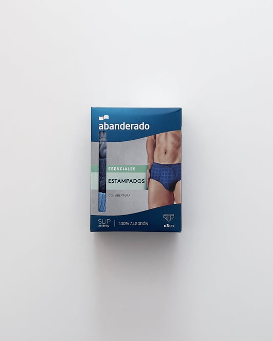 Pack 3 Calzoncillos Estampados Abierto Abanderado A0090 Calzoncillos Abanderado