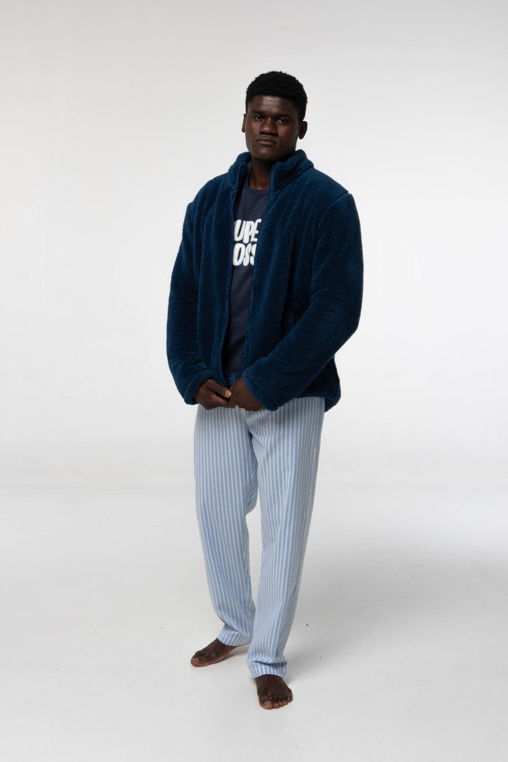 Bata Corta Borrego BH15 Bata Corta Dark Elephant by Little Unicorn Marino S 