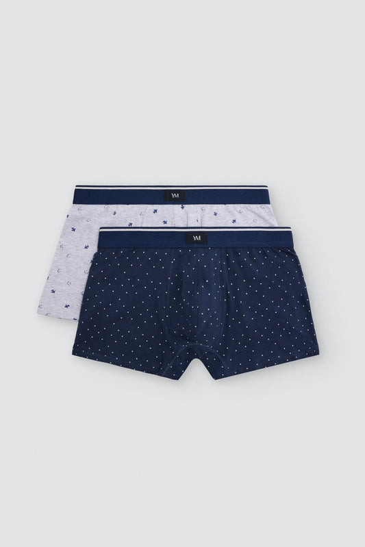 Pack de 2 bóxers Ysabel Mora 20467 de hombre con estampados de lunares y aviones, algodón y elastano — Surtido 1, M