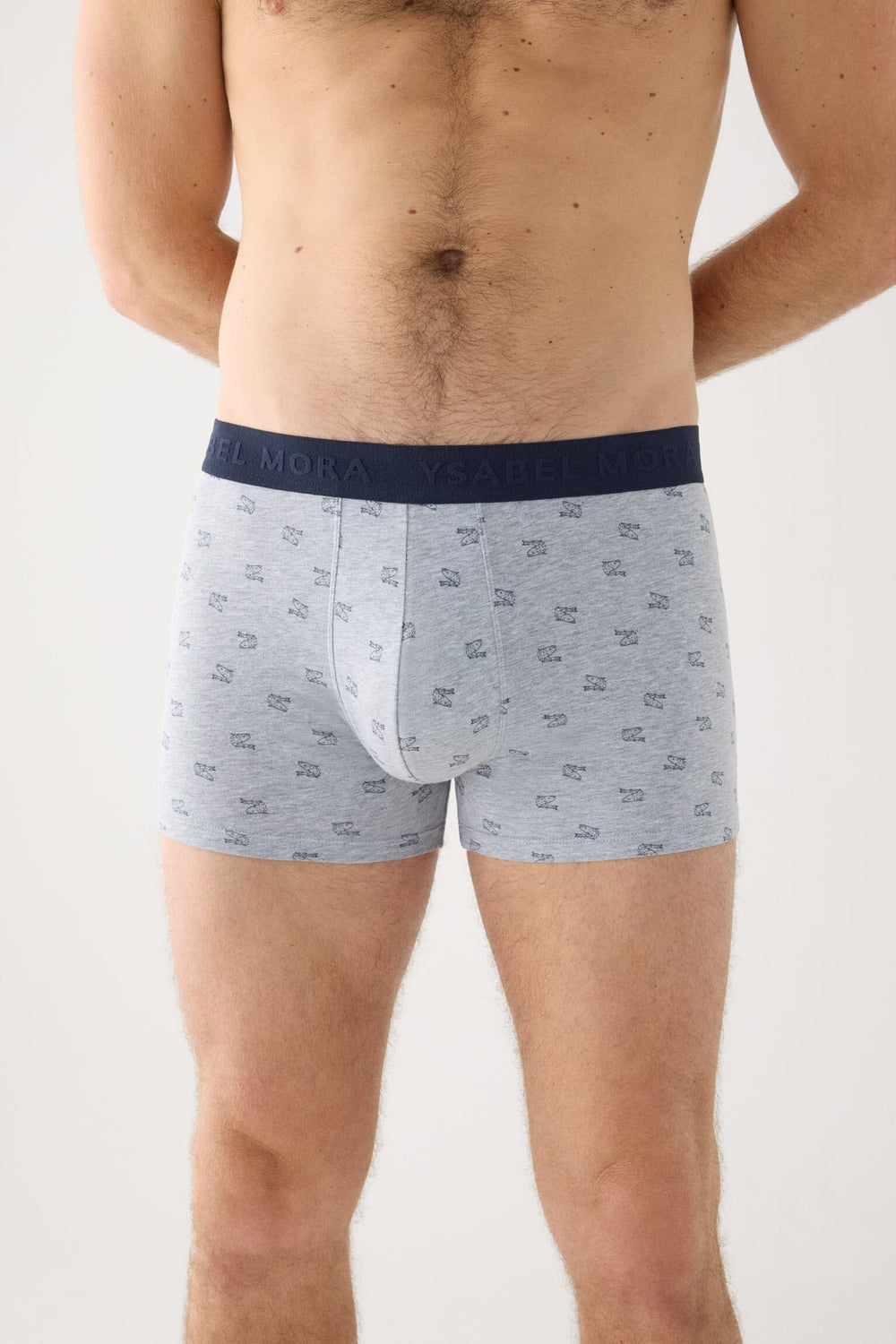 Pack de 3 bóxers Ysabel Mora 20462 de hombre: un diseño liso y dos estampados de animales, algodón y elastano
