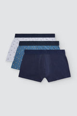 Pack de 3 bóxers Ysabel Mora 20462 de hombre: un diseño liso y dos estampados de animales, algodón y elastano — Surtido 1, M