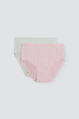Pack de 2 bragas altas de algodón Ysabel Mora 19571