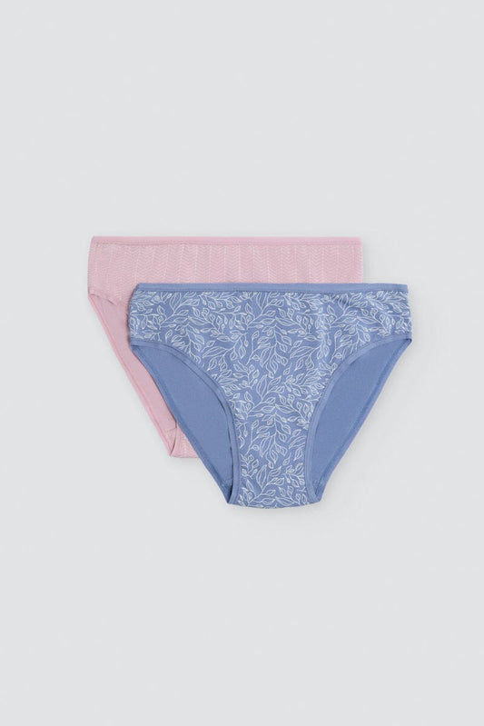 Pack de 2 bragas midi de algodón Ysabel Mora 19556
