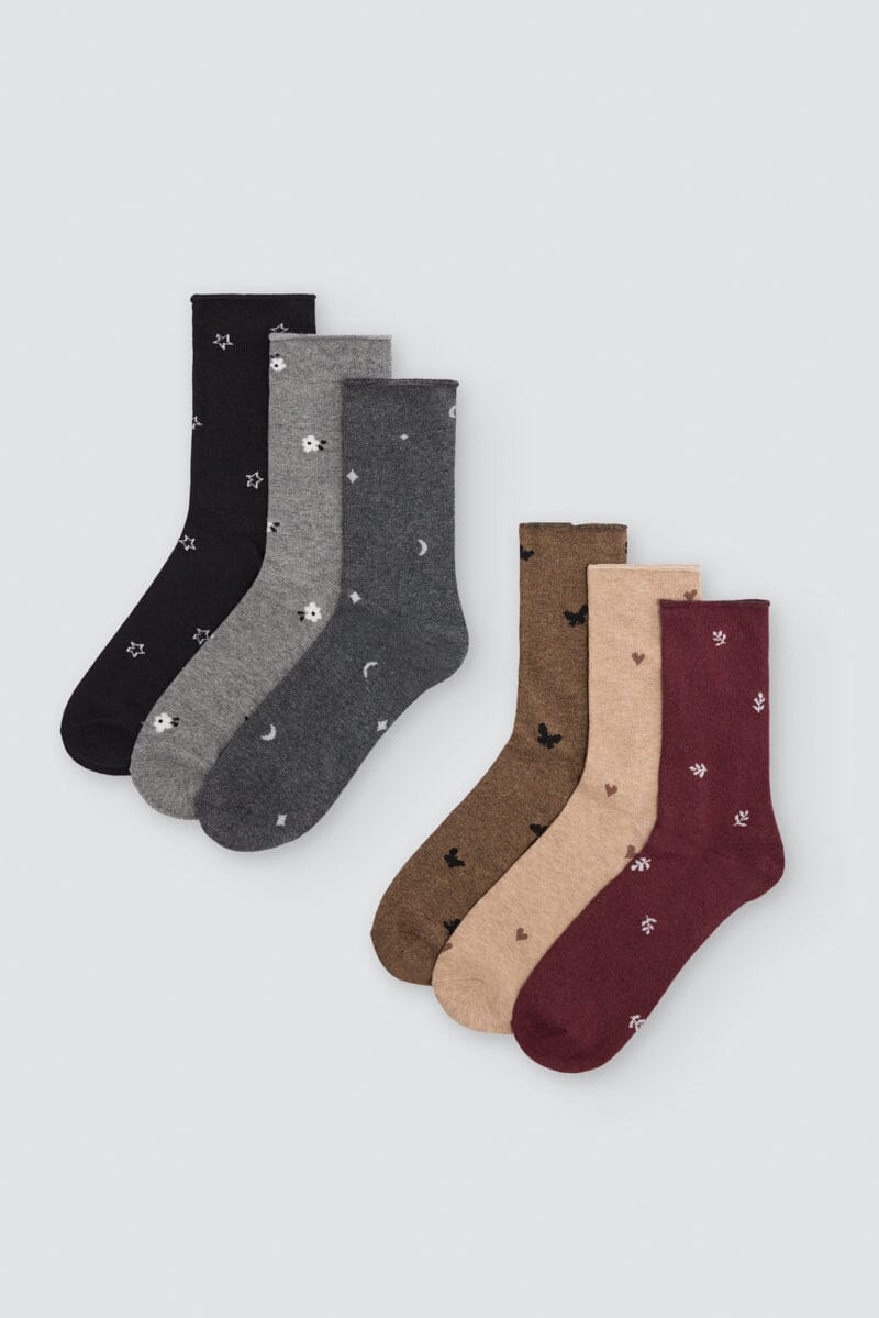 Calcetín Mujer Sin Puño Pack de 3 12110 Calcetines Ysabel Mora 