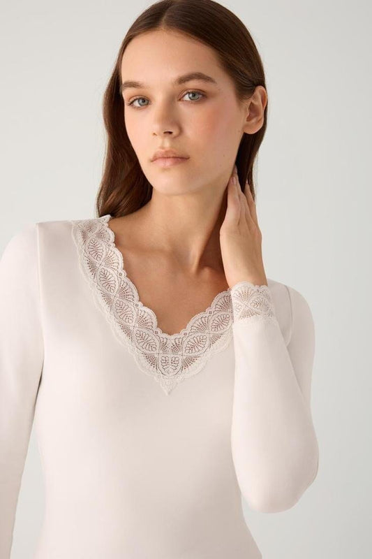 Camiseta térmica de mujer Ysabel Mora 70041 en color cava