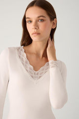 Camiseta térmica de mujer Ysabel Mora 70041 en color cava