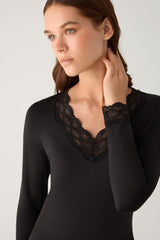 Camiseta térmica de mujer Ysabel Mora 70041 en color negro